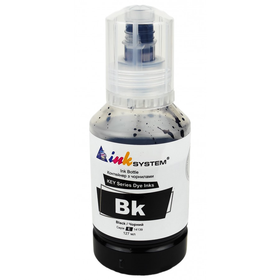 Чернила, краска InkSystem для Epson ET-2711 /  L1110 / L3100 / L3250 Black Водорастворимые 127 мл IE14139B с быстрой доставкой