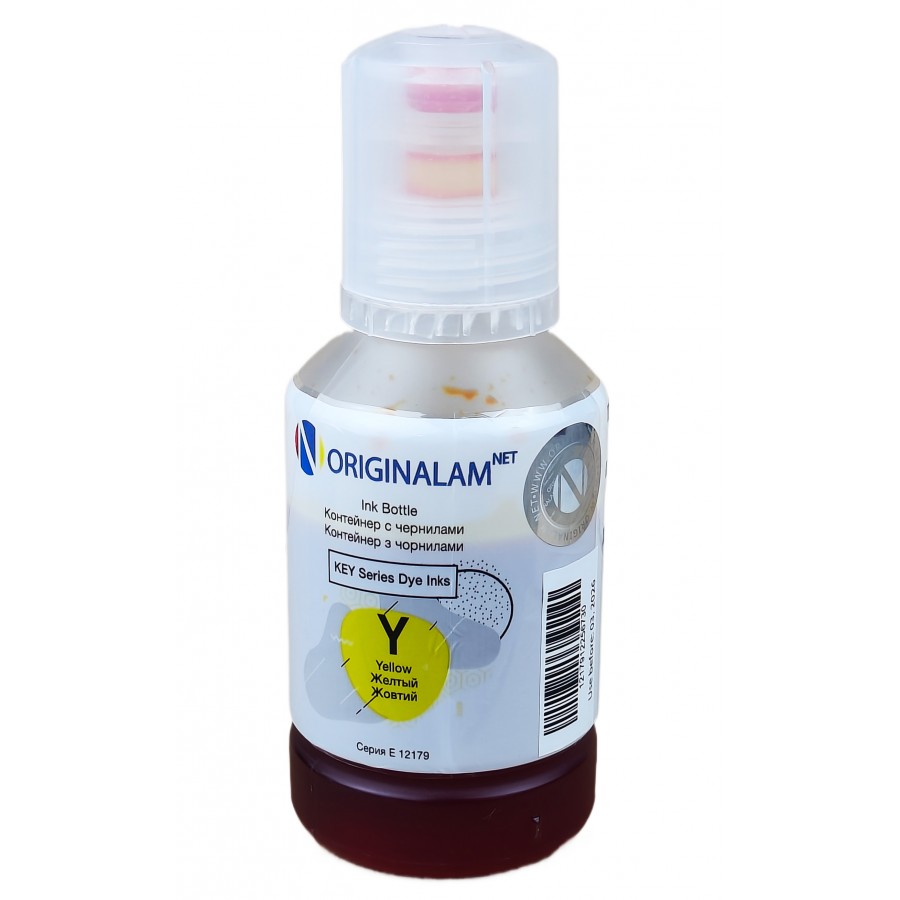 Чернила, краска ORIGINALAM для Epson L1110 / L3100 / L3250 / ET-2711 Yellow Водорастворимые 127 мл O12179E103Y с быстрой доставкой