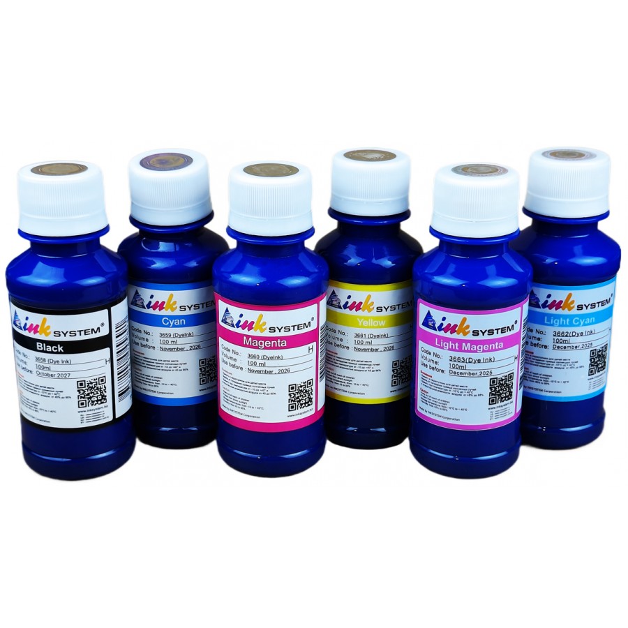 Комплект чернил InkSystem Epson HP Водорастворимые B/C/M/Y/LC/LM 6x100г. SETI-3666EL с быстрой доставкой