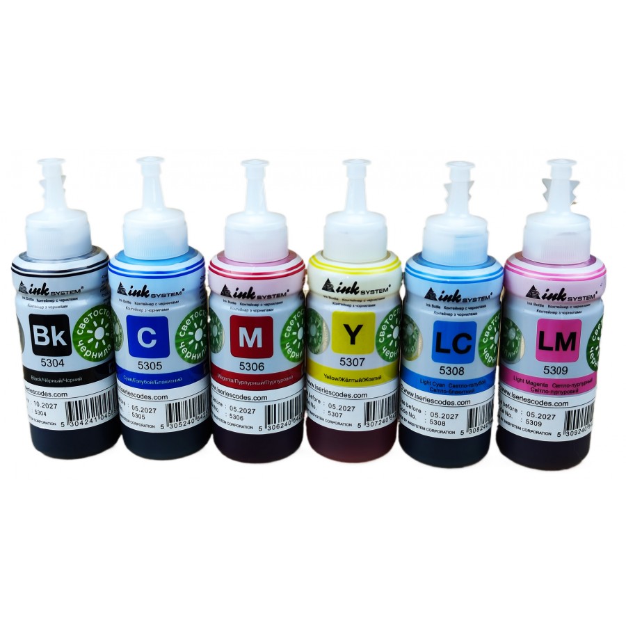 Комплект светостойких чернил InkSystem для фотопечати на Epson Водорастворимые 6x100г. SETI-5306E80S с быстрой доставкой