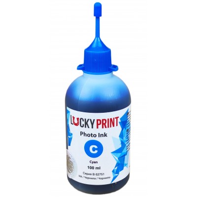 Фоточернила, краска Lucky Print Photo Ink Brother, Epson Cyan Водорастворимые 100 мл LP62751ELC Фоточернила, краска Lucky Print Photo Ink Brother, Epson Cyan Водорастворимые 100 мл LP62751ELC