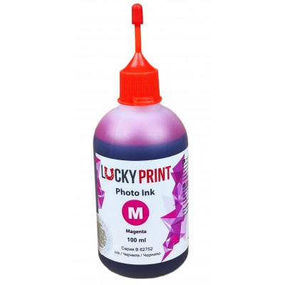 Фоточернила, краска Lucky Print Photo Ink Brother, Epson Magenta Водорастворимые 100 мл LP62752ELM Фоточернила, краска Lucky Print Photo Ink Brother, Epson Magenta Водорастворимые 100 мл LP62752ELM