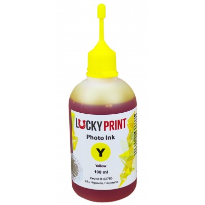 Фоточернила, краска Lucky Print Photo Ink Brother, Epson Yellow Водорастворимые 100 мл LP62753ELY Фоточернила, краска Lucky Print Photo Ink Brother, Epson Yellow Водорастворимые 100 мл LP62753ELY