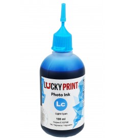 Фоточернила, краска Lucky Print Photo Ink Epson Light Cyan Водорастворимые 100 мл LP62766ELLC