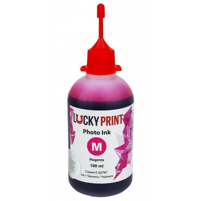 Фоточернила, краска Lucky Print Photo Ink для Epson Magenta Водорастворимые 100 мл LP62767ELM Фоточернила, краска Lucky Print Photo Ink для Epson Magenta Водорастворимые 100 мл LP62767ELM
