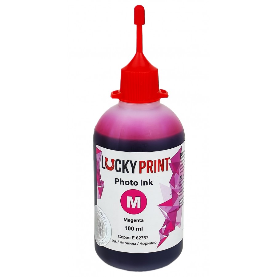 Фоточернила, краска Lucky Print Photo Ink для Epson Magenta Водорастворимые 100 мл LP62767ELM с быстрой доставкой