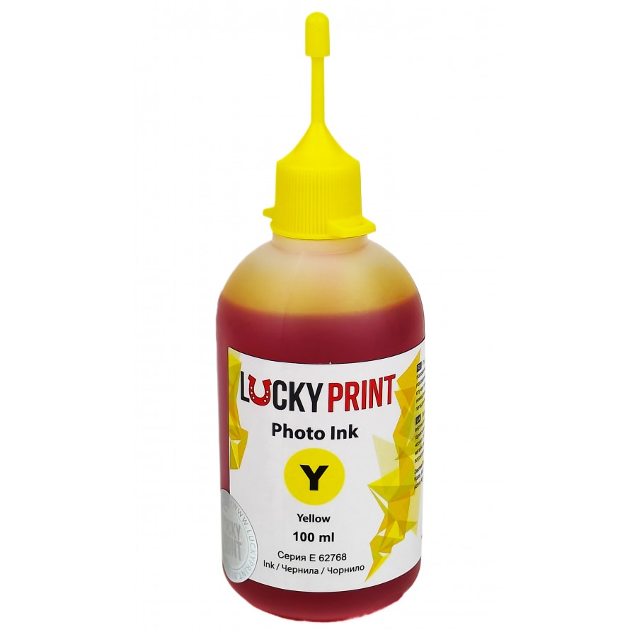 Фоточернила, краска Lucky Print Photo Ink для Epson Yellow Водорастворимые 100 мл LP62768ELY с быстрой доставкой