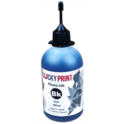 Фоточернила, краска Lucky Print Photo Ink Epson Black Водорастворимые 100 мл / LP62806ELB Фоточернила, краска Lucky Print Photo Ink Epson Black Водорастворимые 100 мл / LP62806ELB