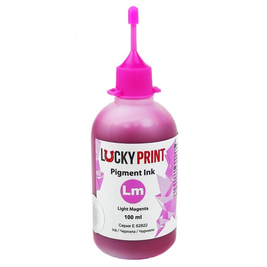 Чернила, краска Lucky Print Pigment Ink для Epson Light Magenta Пигментные 100 мл / LP62822ELLM с быстрой доставкой