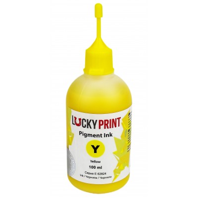Чернила, краска Lucky Print Pigment Ink для Epson Yellow Пигментные 100 мл LP62824ELY