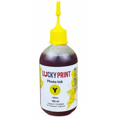 Фоточернила, краска Lucky Print Photo Ink Hewlett-Packard Yellow Водорастворимые 100 мл LP62849HY Фоточернила, краска Lucky Print Photo Ink Hewlett-Packard Yellow Водорастворимые 100 мл LP62849HY