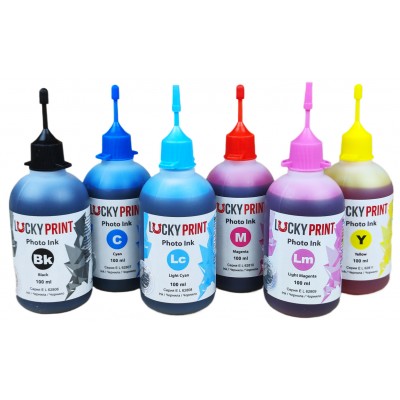 Комплект фоточернил Lucky Print Photo Ink Epson Водорастворимые B/C/M/Y/LC/LM 6x100г. LP6286EL Комплект фоточернил Lucky Print Photo Ink Epson Водорастворимые B/C/M/Y/LC/LM 6x100г. LP6286EL