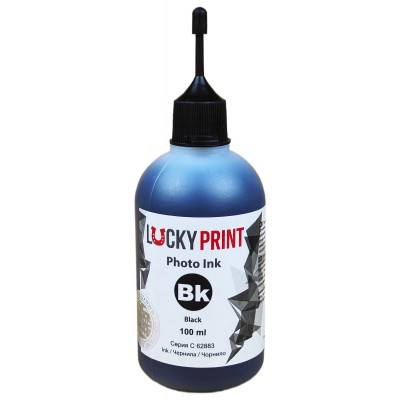 Фоточернила, краска Lucky Print Photo Ink CANON Black Водорастворимые 100 мл LP62883CB Фоточернила, краска Lucky Print Photo Ink CANON Black Водорастворимые 100 мл LP62883CB