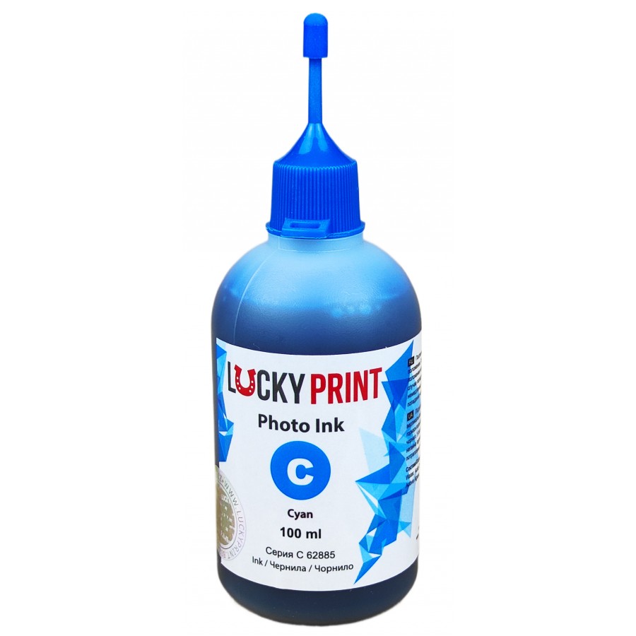 Фоточернила, краска Lucky Print Photo Ink CANON Cyan Водорастворимые 100 мл LP62885CC с быстрой доставкой