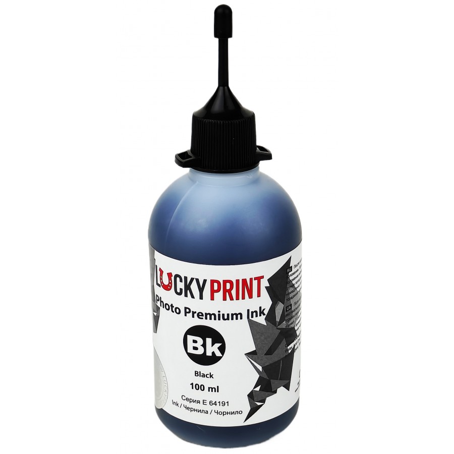 Фоточернила, краска Lucky Print Photo Premium Ink Epson Black Водорастворимые 100 мл / LP64191ELB с быстрой доставкой