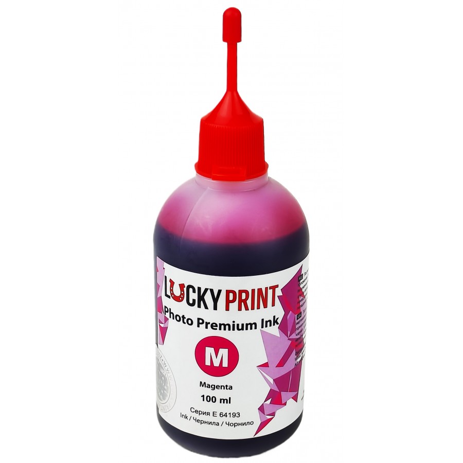 Фоточернила, краска Lucky Print Photo Premium Ink Epson Magenta Водорастворимые 100 мл / LP64193ELM с быстрой доставкой