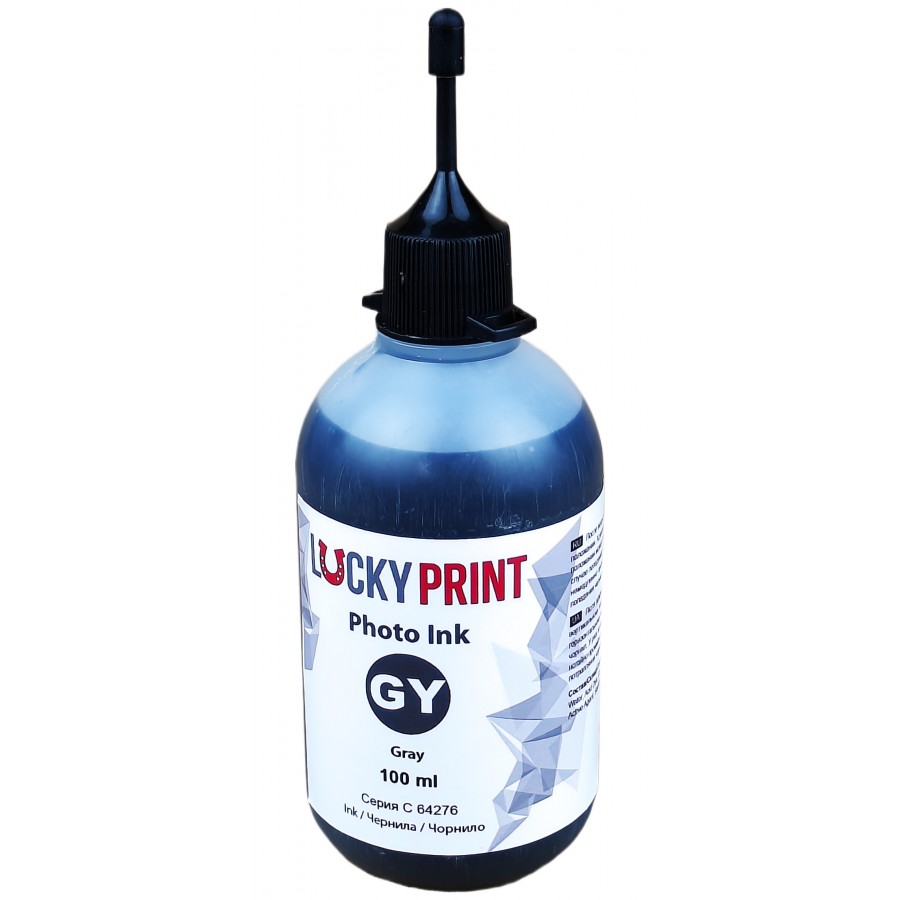 Фоточернила, краска Lucky Print Photo Ink CANON Gray Водорастворимые 100 мл / LP64276GY с быстрой доставкой