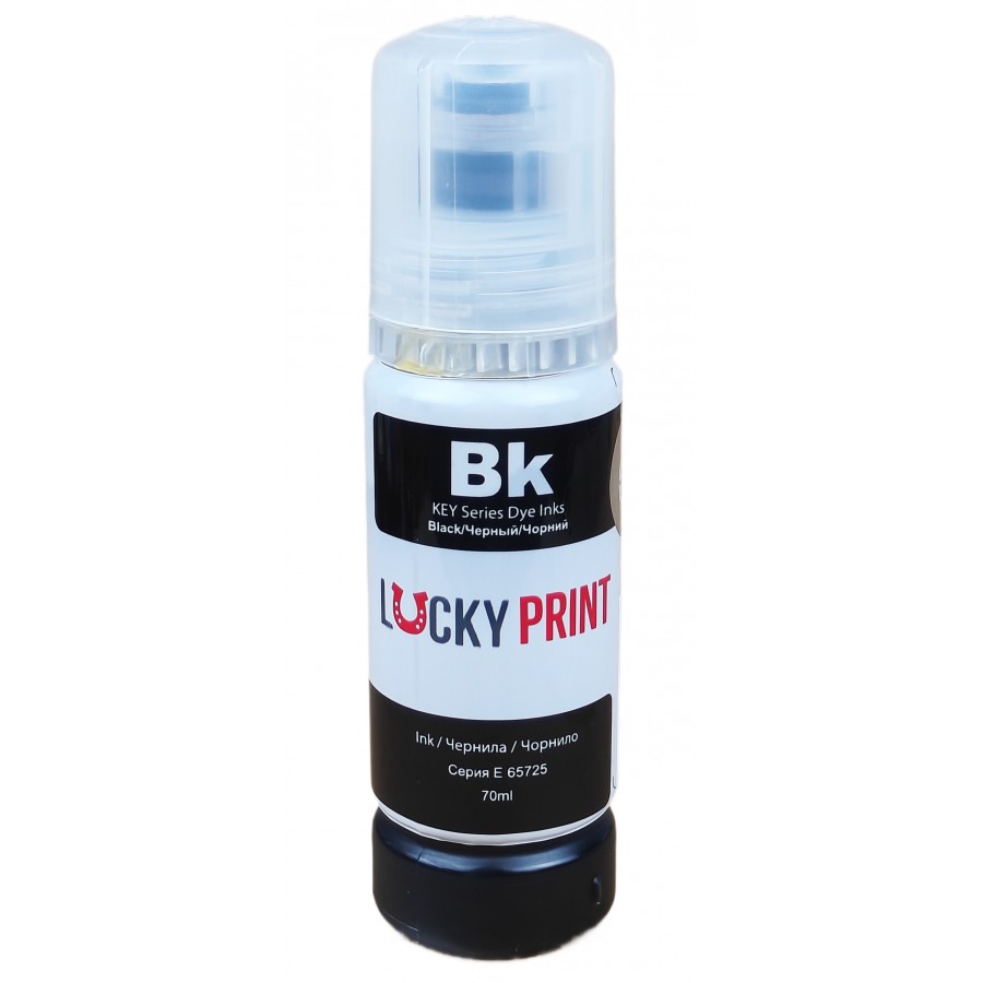 Бесконтактные чернила Lucky Print Photo Premium Epson L ET Black Водорастворимые 70 мл LP65725E103B с быстрой доставкой