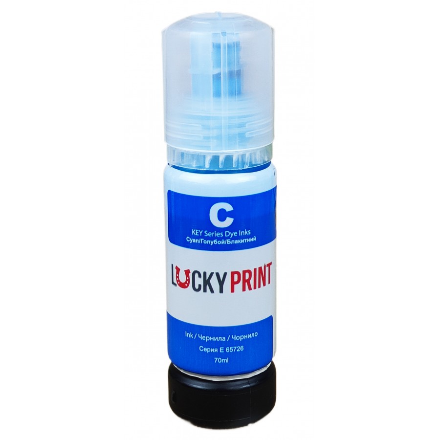 Безконтактні чорнила Lucky Print Photo Premium Epson L ET Cyan Водорозчинні 70 мл LP65726E103C з швидкою доставкою