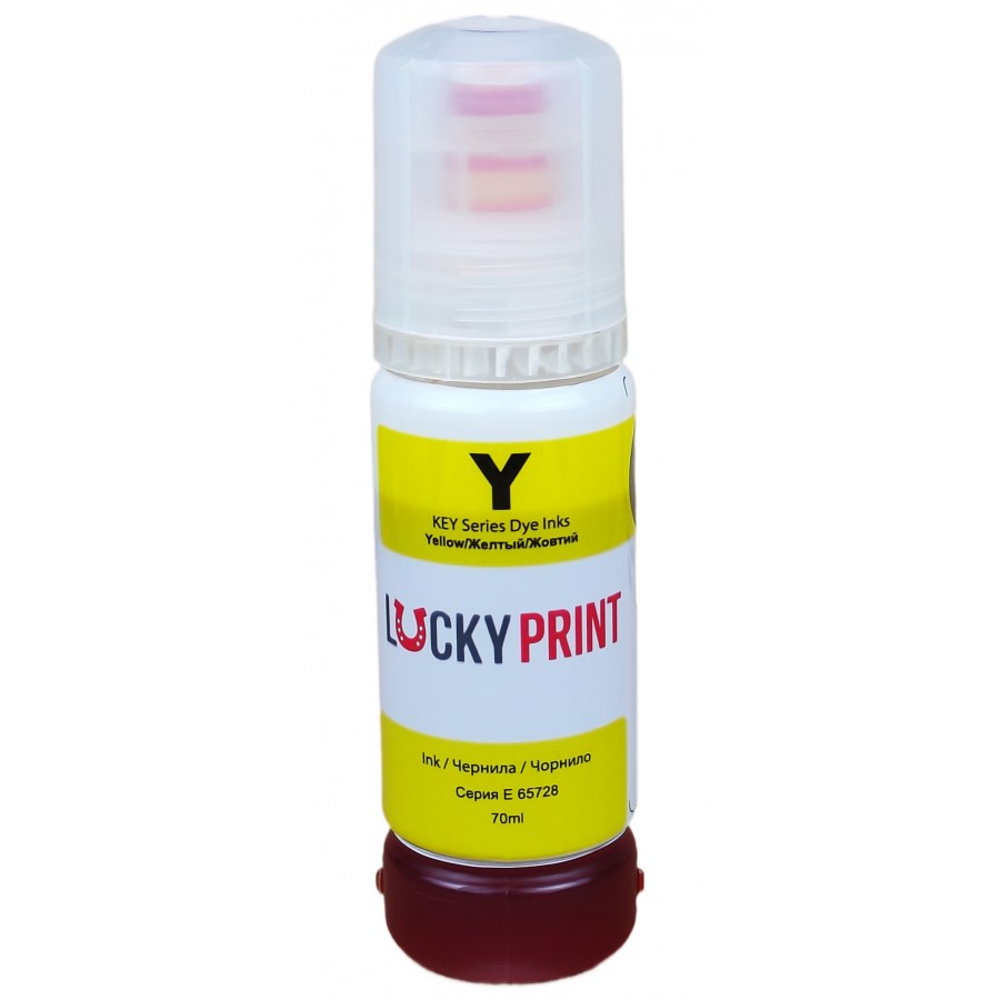 Безконтактні чорнила Lucky Print Photo Premium Epson L ET Yellow Водорозчинні 70 мл LP65728E103Y з швидкою доставкою