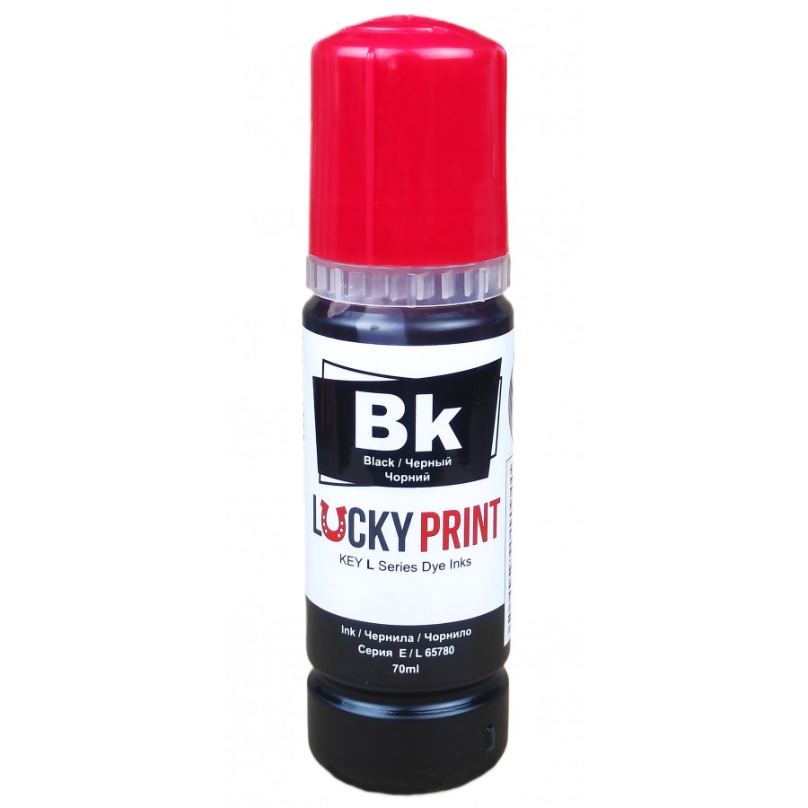 Бесконтактные чернила Lucky Print Epson L ET Black Водорастворимые 70 мл LP65780E103B с быстрой доставкой