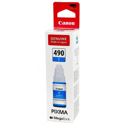 Оригинальные чернила Canon PIXMA GI-490 C G1400 / G2400 / G3400 / Cyan,70 ml 0664C001 Оригинальные чернила Canon PIXMA GI-490 C G1400 / G2400 / G3400 / Cyan,70 ml 0664C001