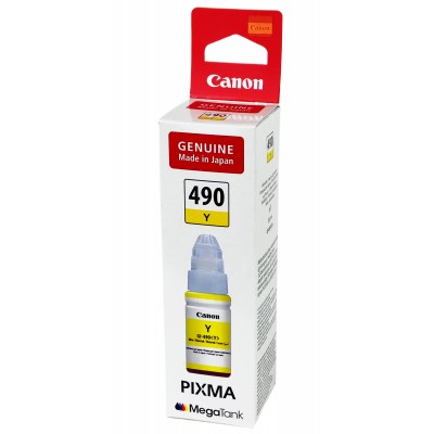 Оригинальные чернила Canon PIXMA GI-490 Y G1400 / G2400 / G3400 / Yellow,70 ml 0666C001 Оригинальные чернила Canon PIXMA GI-490 Y G1400 / G2400 / G3400 / Yellow,70 ml 0666C001