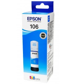Оригінальне чорнило Epson EcoTank ET-7700 / ET-7750 / L7160 / L7180 / L7188 / 106 Cyan, 70 ml C13T00R240