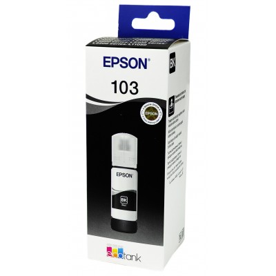 Оригінальне чорнило Epson EcoTank L1110 / L3100 / L3200 / L3250 / 103 Black, 65 ml C13T00S14A Оригінальне чорнило Epson EcoTank L1110 / L3100 / L3200 / L3250 / 103 Black, 65 ml C13T00S14A