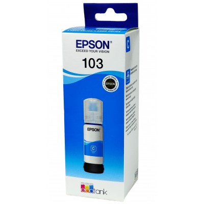 Оригінальне чорнило Epson EcoTank L1110 / L3100 / L3200 / L3250 / 103 Cyan, 65 ml C13T00S24A Оригінальне чорнило Epson EcoTank L1110 / L3100 / L3200 / L3250 / 103 Cyan, 65 ml C13T00S24A