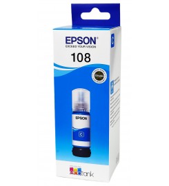 Оригінальне чорнило Epson EcoTank L8050 / L18050 / 108 Cyan, 70 ml C13T09C24A