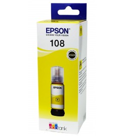 Оригінальне чорнило Epson EcoTank L8050 / L18050 / 108 Yellow, 70 ml C13T09C44A