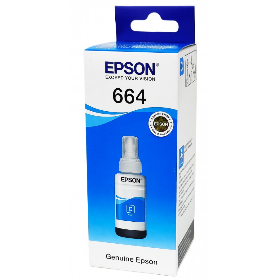 Оригінальне чорнило Epson L100 / L110 / L120 / L300 / T6642 Cyan,70 ml C13T66424A з швидкою доставкою