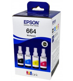 Набір з чотирьох контейнерів з чорнилом Epson 664 L100 / L300 / Multipack  Bk,C,Y,M, Оригинал C13T66464A