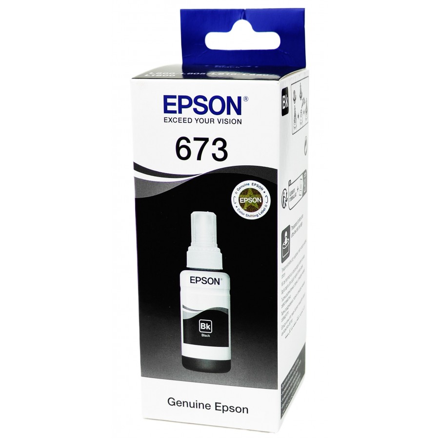 Оригінальне чорнило Epson L800 / L850 / L1800 / T6731 Black, 70 ml C13T67314A з швидкою доставкою