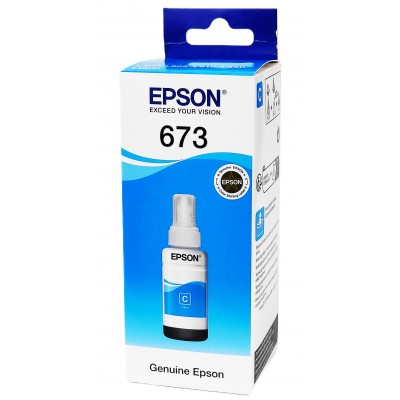 Оригинальные чернила Epson L800 / L850 / L1800 / T6732 Cyan, 70 ml C13T67324A