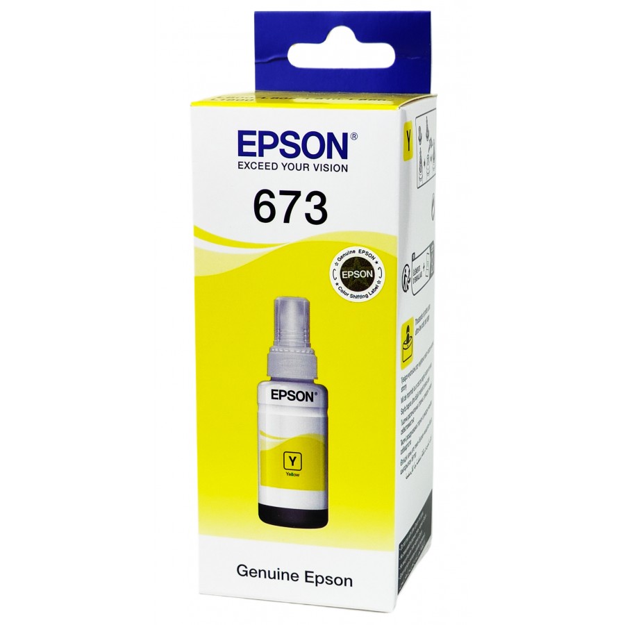 Оригінальне чорнило Epson L800 / L850 / L1800 / T6734 Yellow, 70 ml C13T67344A з швидкою доставкою
