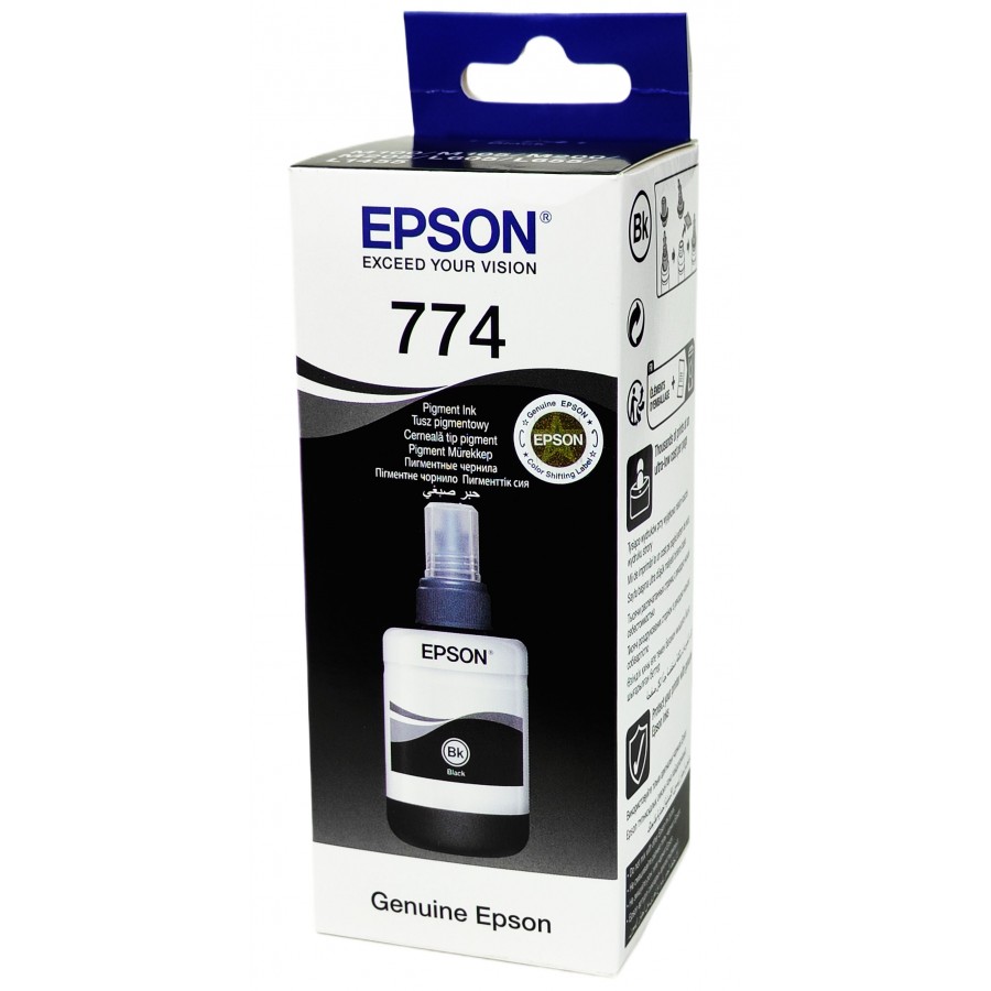 Оригінальне чорнило Epson M100 / M200 / L605 / T7741 Black,140 ml C13T77414A з швидкою доставкою