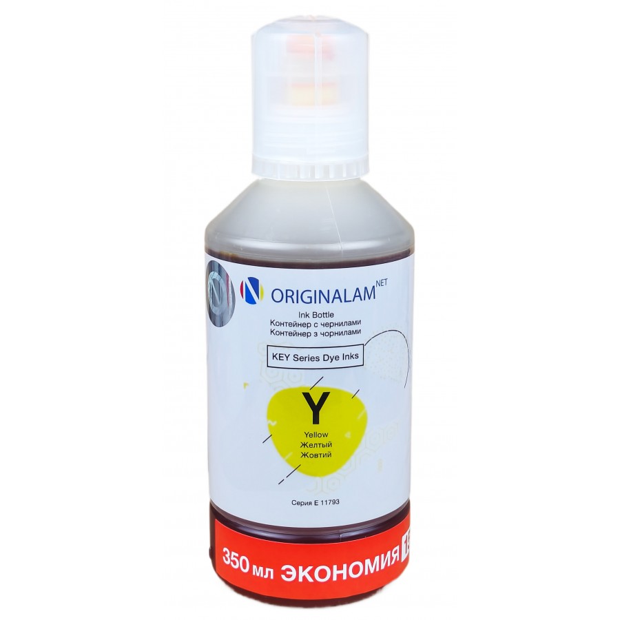 Чернила, краска ORIGINALAM для Epson L1110 / L3100 / L3250 / ET-2711 Yellow Водорастворимые 350 мл O11793E103Y с быстрой доставкой