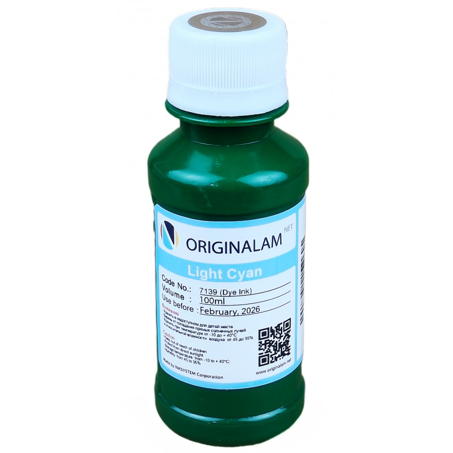 Фоточернила, краска ORIGINALAM для Epson Light Cyan Водорастворимые 100 мл O7139ELLC с быстрой доставкой