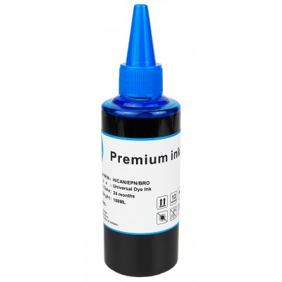 Чернила, краска Premium Ink HP Canon Cyan Водорастворимые 100 мл / PI100C Чернила, краска Premium Ink HP Canon Cyan Водорастворимые 100 мл / PI100C