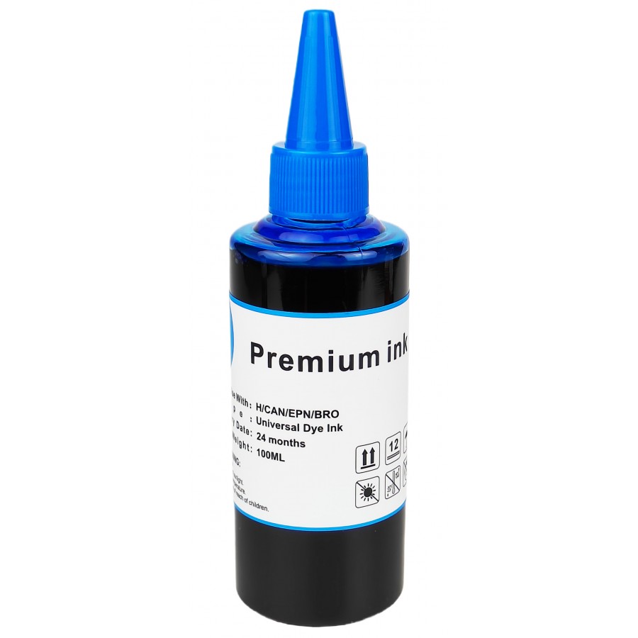 Чернила, краска Premium Ink HP Canon Cyan Водорастворимые 100 мл / PI100C с быстрой доставкой