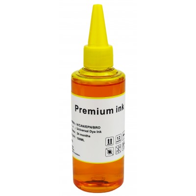 Чернила, краска Premium Ink HP Canon Yellow Водорастворимые 100 мл / PI100Y Чернила, краска Premium Ink HP Canon Yellow Водорастворимые 100 мл / PI100Y