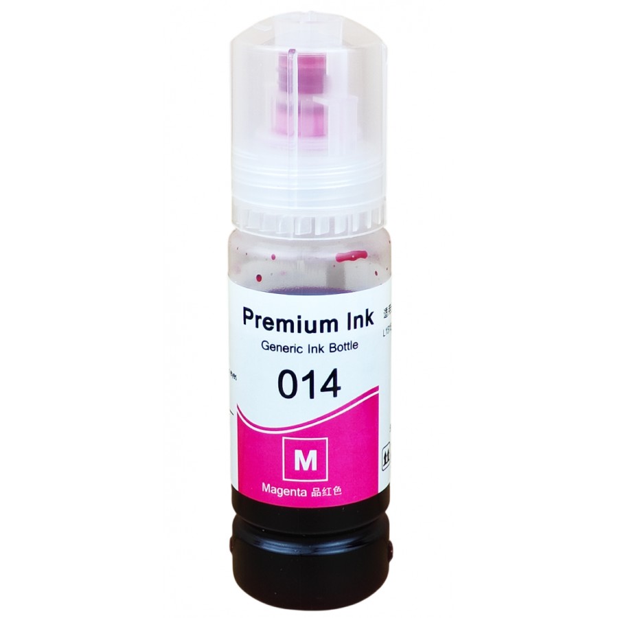 Чорнило, фарба Premium Ink 014 для Epson EcoTank L8160 / L8180 Водорозчинні Magenta Пурпуровий 70мл / 014-M з швидкою доставкою