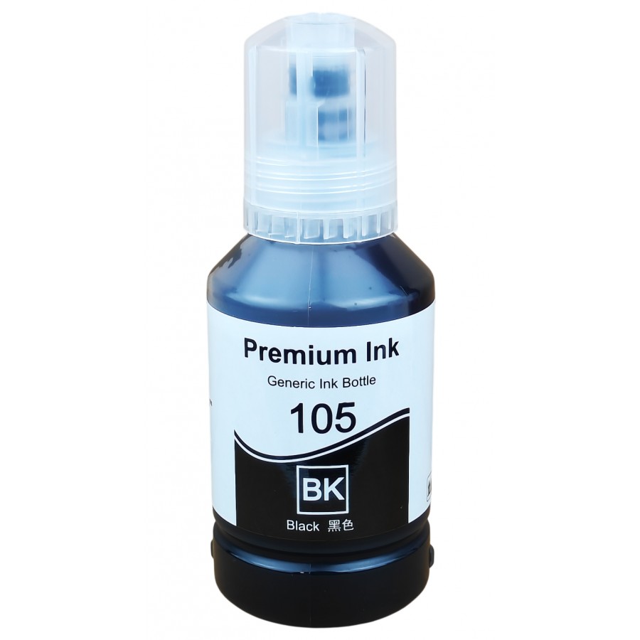 Чорнило, фарба Premium Ink 105 для Epson EcoTank L7160 / L7180 / L7188 Водорозчинні Black Чорний 140 мл / 105-BK з швидкою доставкою