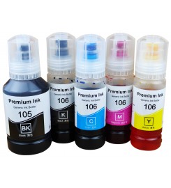 Комплект чорнила Premium Ink 105/106 для Epson EcoTank L7160 / L7180 / L7188 Водорозчинні BK/PB/C/M/Y 140мл+4x70мл / 105/106-K Комплект чорнила Premium Ink 105/106 для Epson EcoTank L7160 / L7180 / L7188 Водорозчинні BK/PB/C/M/Y 140мл+4x70мл / 105/106-K