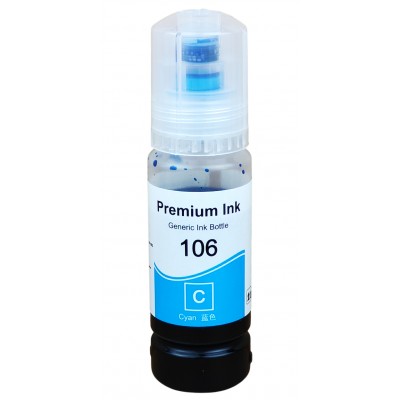 Чернила, краска Premium Ink 106 для Epson EcoTank L7160 / L7180 / L7188 Водорастворимые Cyan Голубой 70 мл / 106-C Чернила, краска Premium Ink 106 для Epson EcoTank L7160 / L7180 / L7188 Водорастворимые Cyan Голубой 70 мл / 106-C
