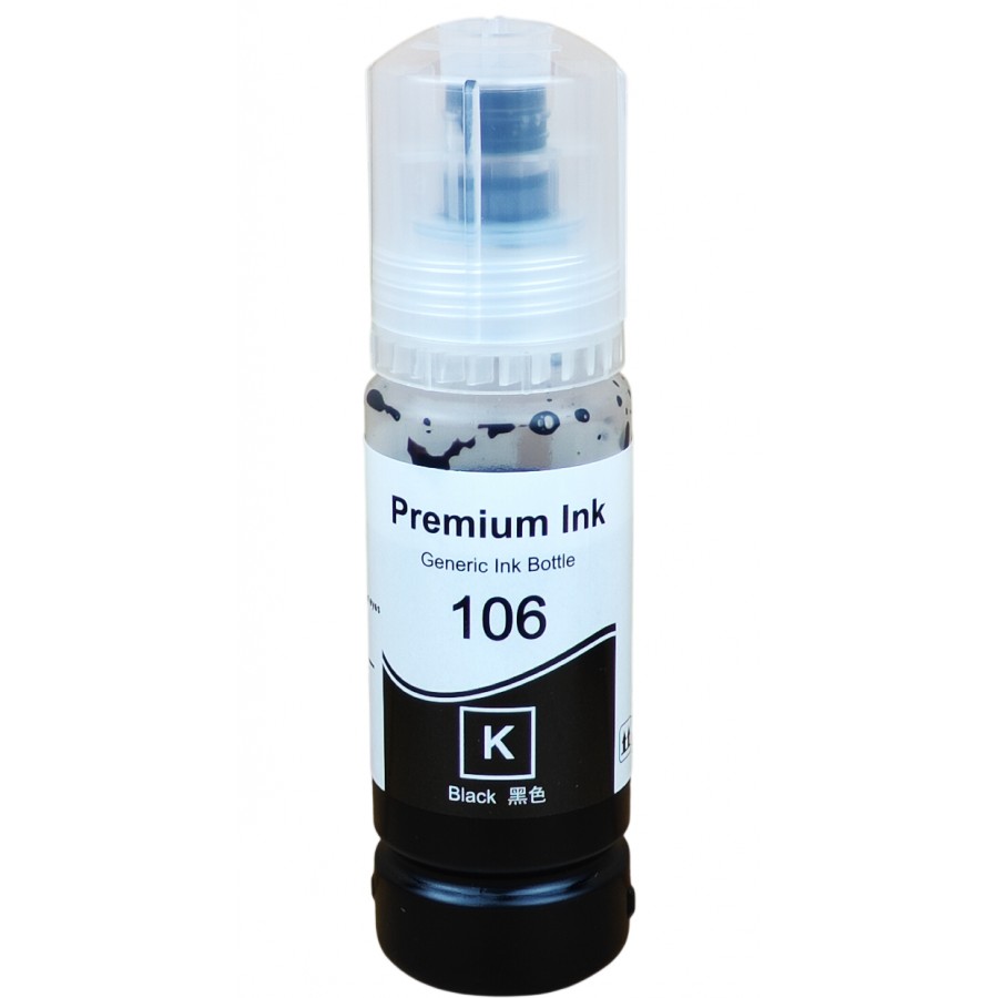 Чорнило, фарба Premium Ink 106 для Epson EcoTank L7160 / L7180 / L7188 Водорозчинні Photo Black Фото Чорний 70 мл / 106-PB з швидкою доставкою