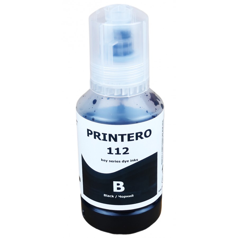 Чернила, краска Printero Epson L6460 / L6490 / L6550 / L11160 / L15160 / L15180 Black 127 мл / 112-Bk с быстрой доставкой