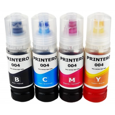 Комплект чернил PRINTERO для Epson L1110 / L3100 / L4151 / L5190 / L6166 C,M,Y,Bk / PE004-K Комплект чернил PRINTERO для Epson L1110 / L3100 / L4151 / L5190 / L6166 C,M,Y,Bk / PE004-K